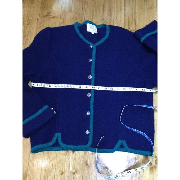 Vintage Tally-Ho Womens Wool Cardigan Jacket Size 10 Old Money Preppy - Picture 6 of 7